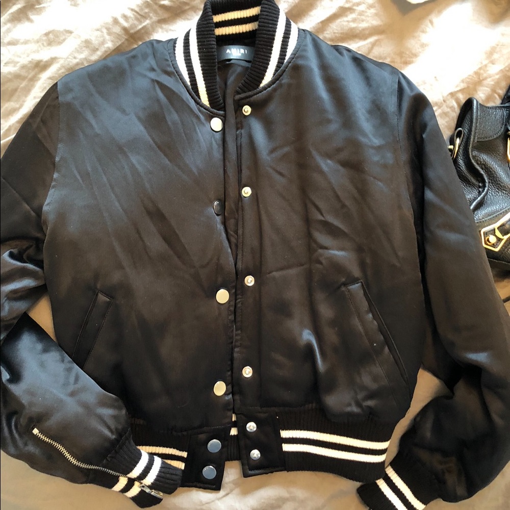 Amiri silk padded bomber jacket